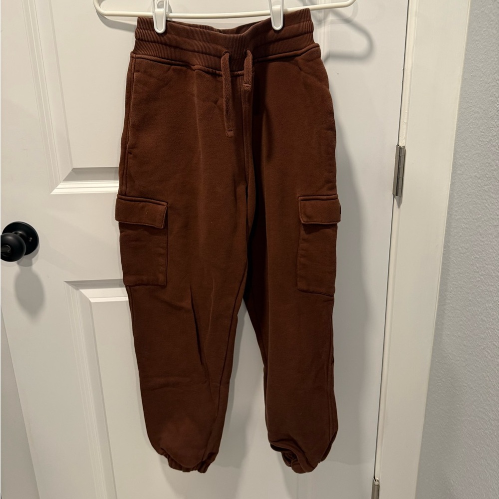 Brown Cargo Jogger Pants